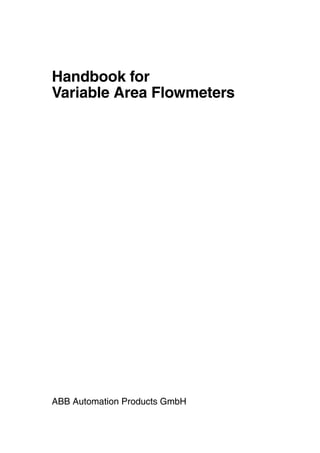 Variable Area Flow Meters Basics and Practices | PDF