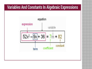 variable and constant ppt of mathematics | PPTX