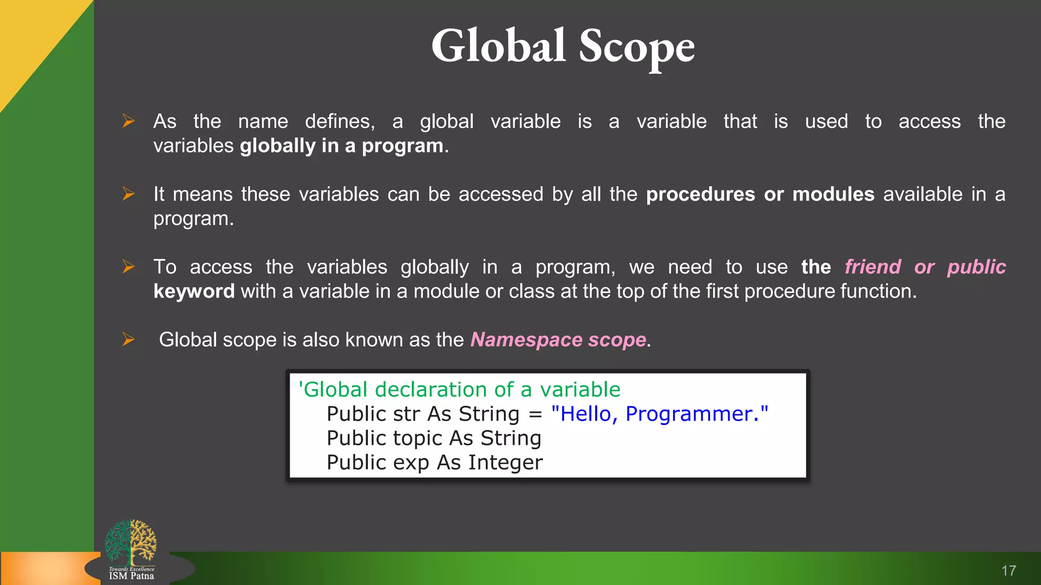 Variable and constants in Vb.NET