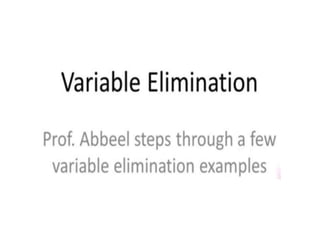 Variable eliminatin example