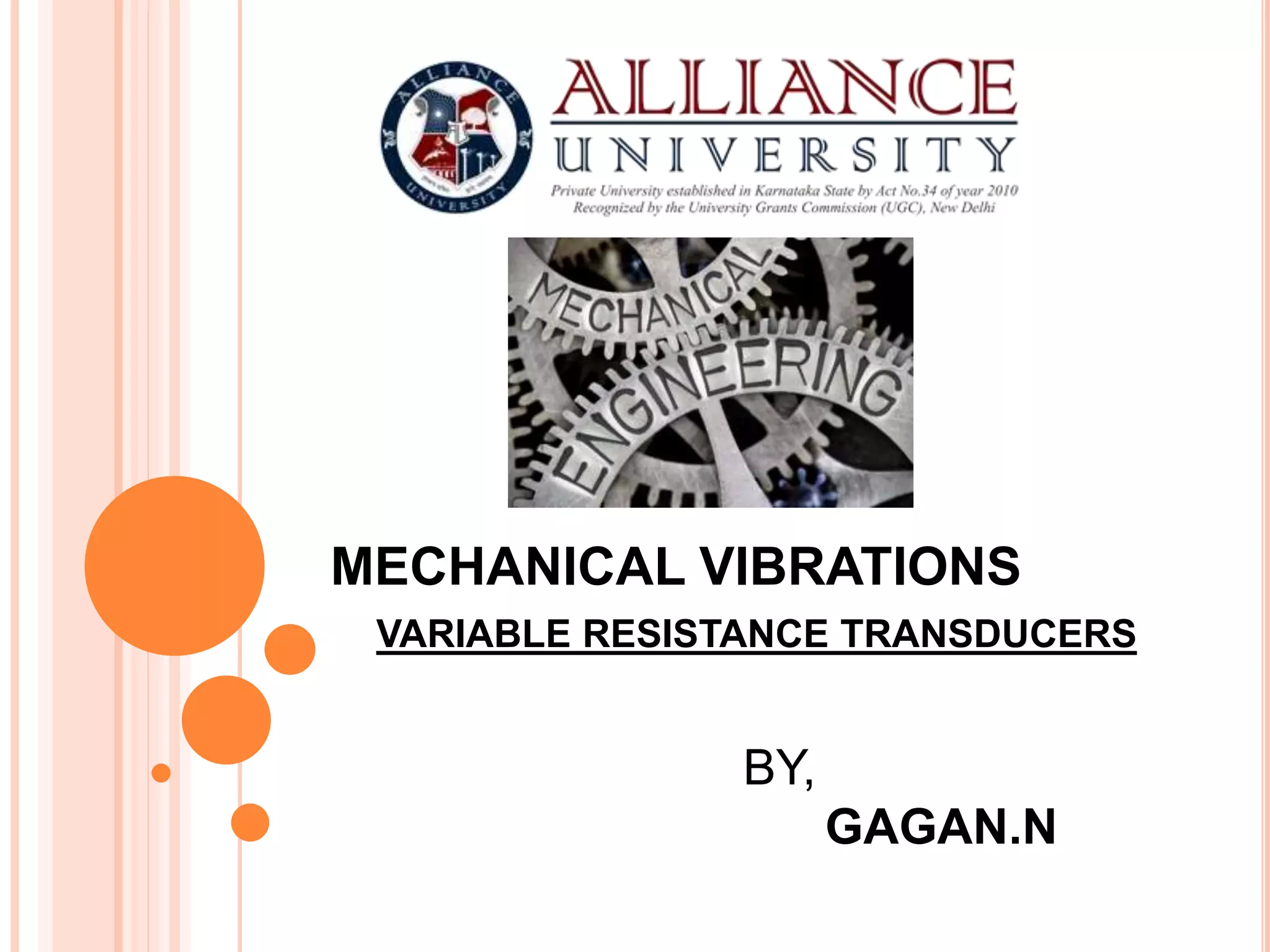 Variable resistance transducer PPT