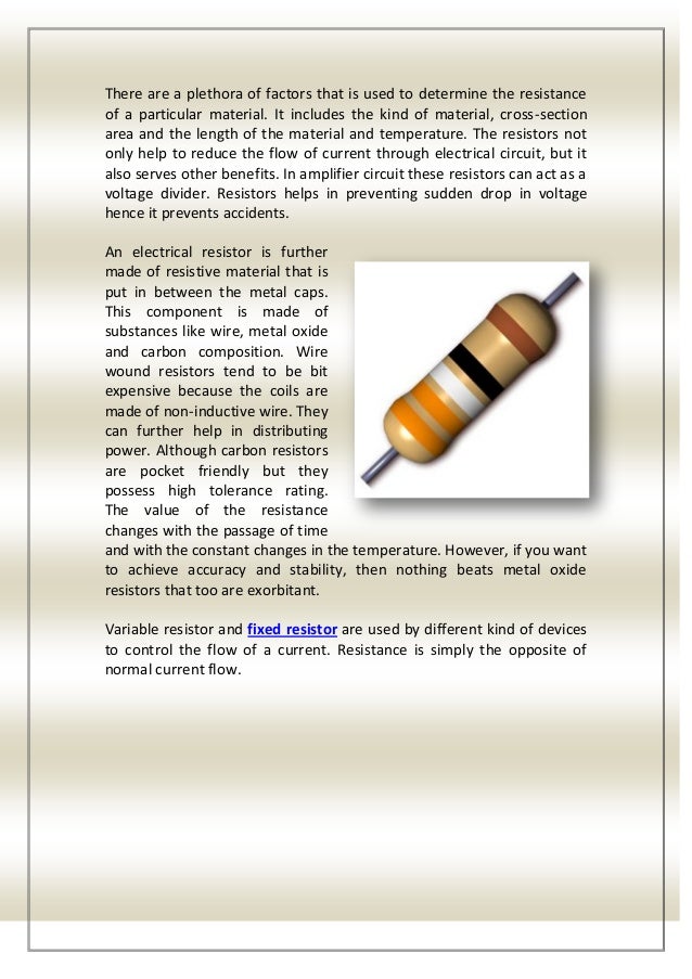 Variable Resistor An Overview