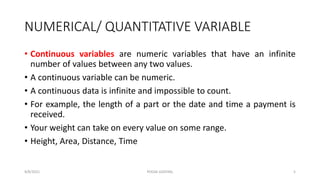 Categorical and Numerical Variables | PPTX