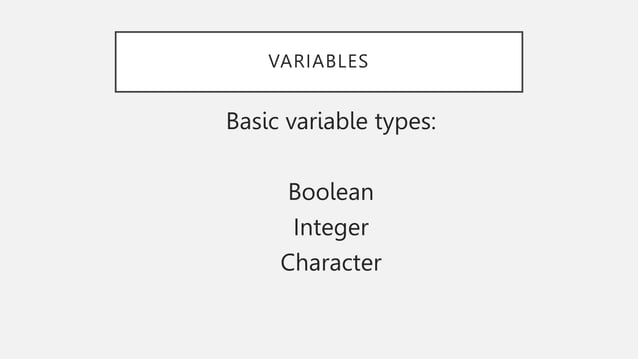 Variables - Arduino Programming Robotics | PPT