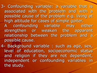 Understanding Variables and Study Designs in Research Methodology | PPT