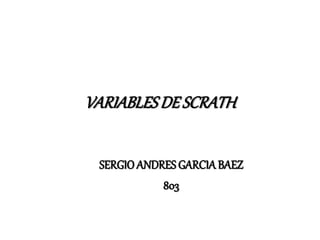 VARIABLESDESCRATH
SERGIO ANDRES GARCIABAEZ
803
 