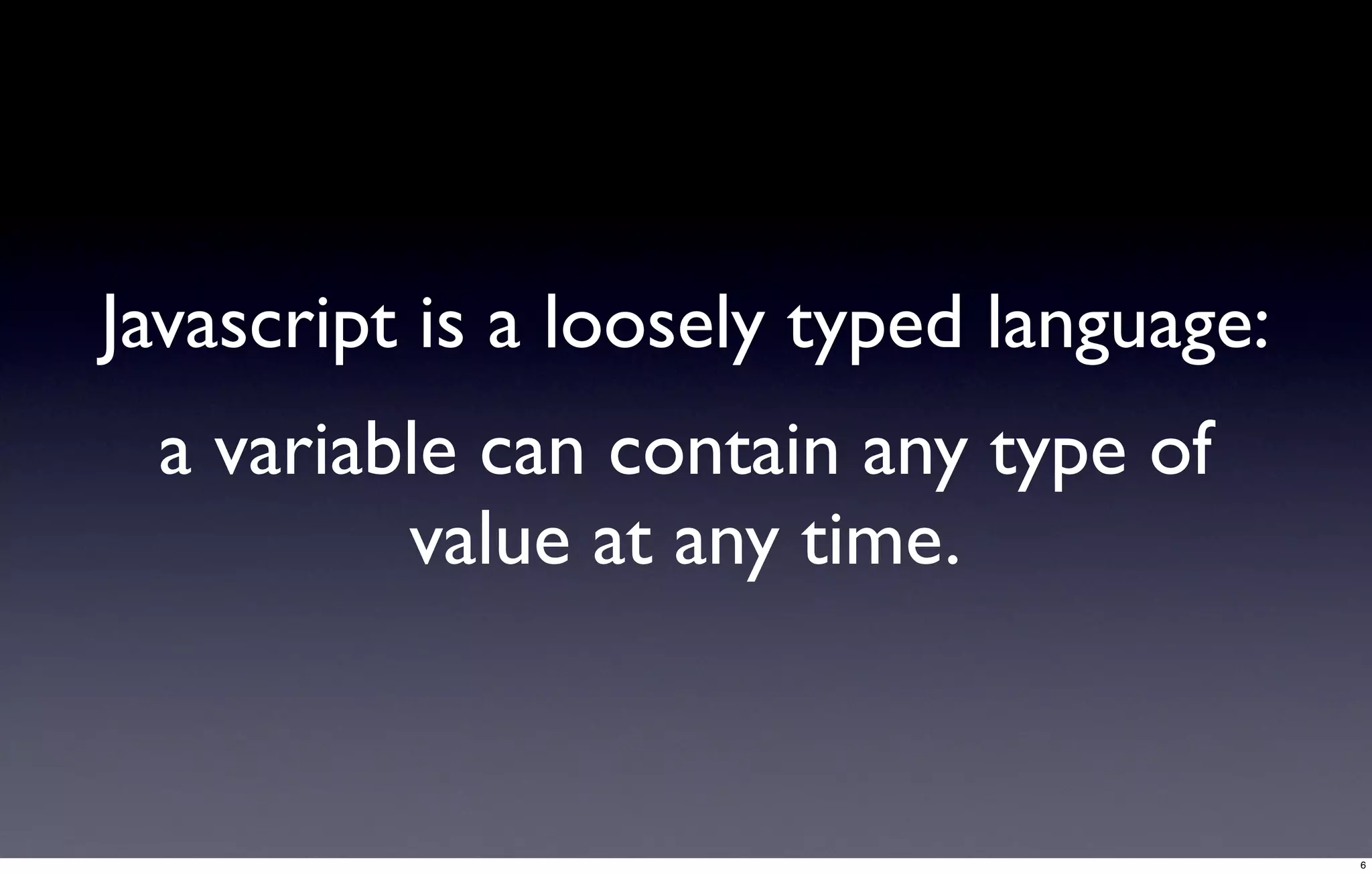 Javascript foundations: variables and types | PPT