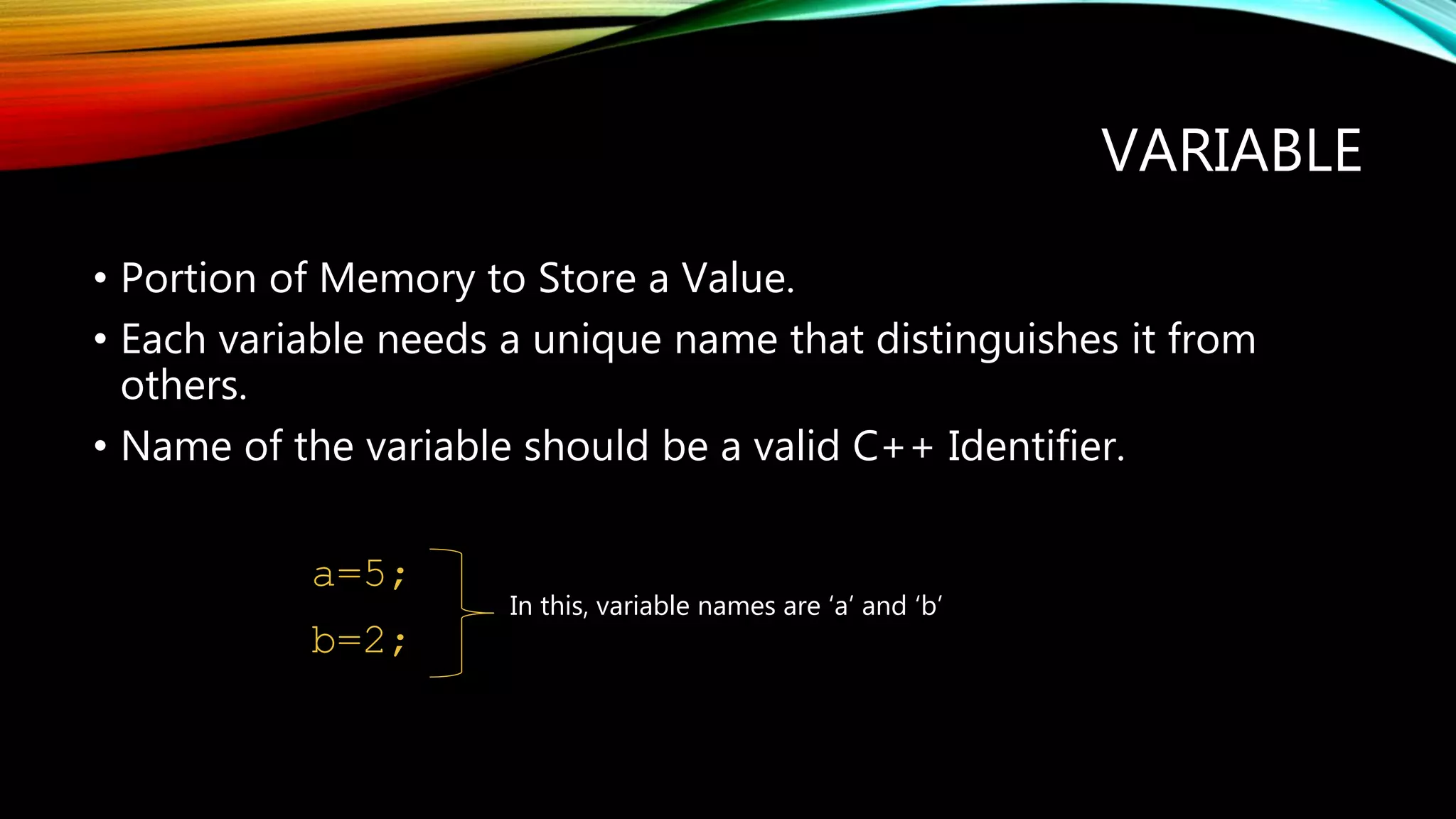 Variables and data types in C++ | PPTX