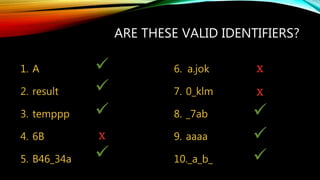 Variables and data types in C++ | PPTX | Programming Languages | Computing