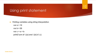 Variables and data types IN SWIFT | PDF