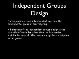 Variables and experimental desighn | PPT
