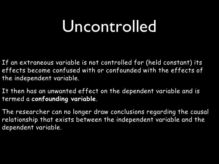 Variables and experimental desighn