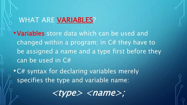 Lesson 3: Variables and Expressions | PPT