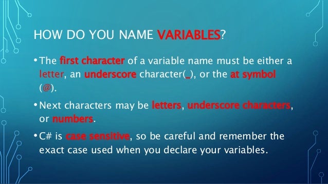 Lesson 3: Variables and Expressions