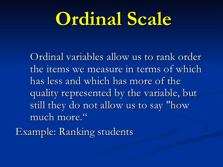 Variables And Measurement Scales