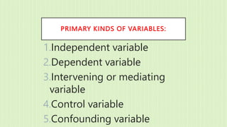 Using Intermediate Variables VARIABLES AND THEIR USES.pptx
