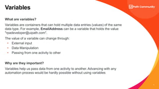 Fast Changing Variable Examples Variables, Arguments & Imports.pptx