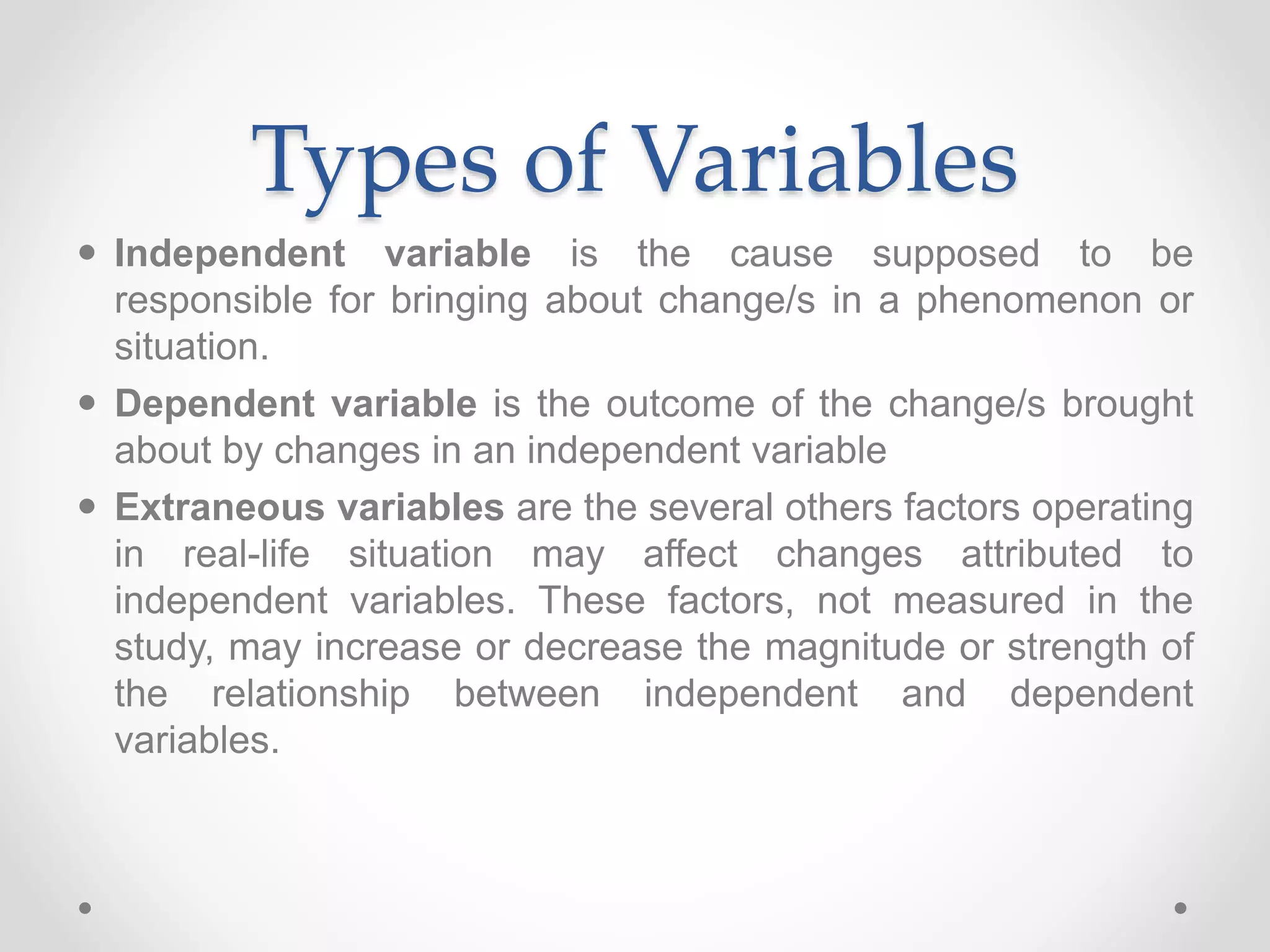 Variables & concepts | PPT | Science