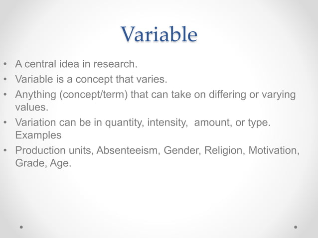 Variables & concepts | PPT | Science