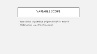 Variable Scope | PPT