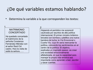 Variables de la lengua | PPT
