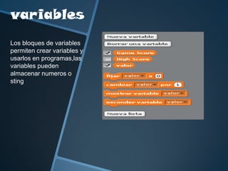 Variables de scratch | PPTX