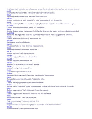 Variables de sistema acad, ingles español | PDF