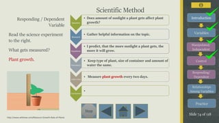Variables in a science experiment | PDF