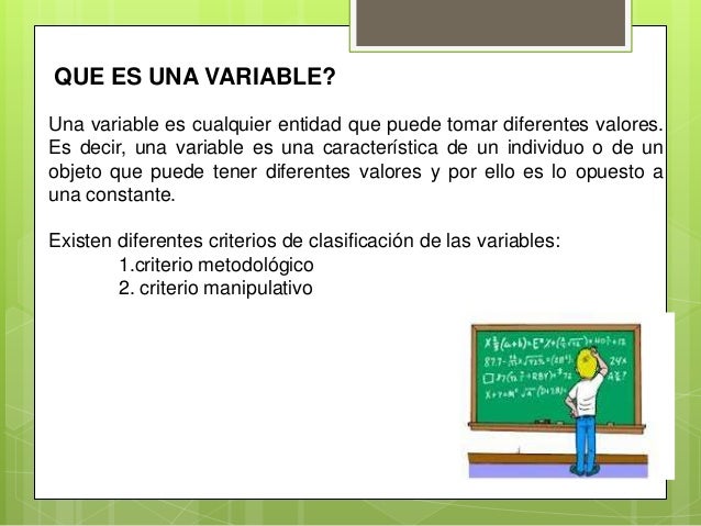 Variables independientes