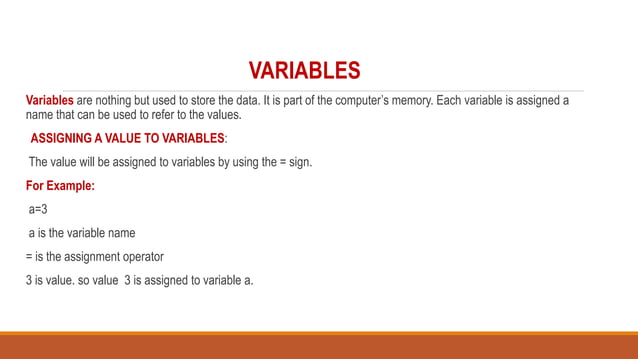 VARIABLEs IN PYTHON.pptx
