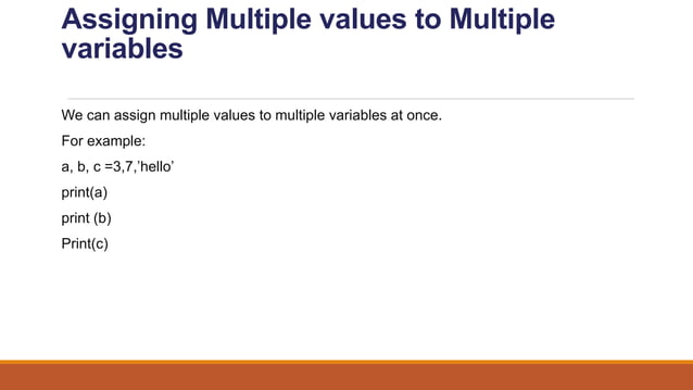 VARIABLEs IN PYTHON.pptx | Programming Languages | Computing