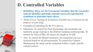 Variables in Research : Concept, Types, Identification, Illustrations ...