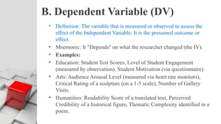 Variables Example Sin Research Variables in Research : Concept, Types, Identification, Illustrations ...