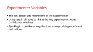 Experience Research Variables Examples Variables & Its Types and its uses in res | PPTX