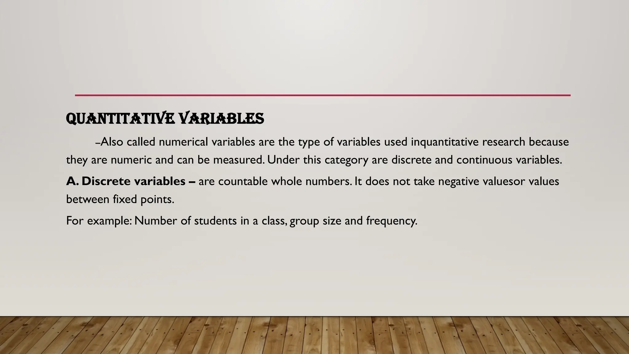 VARIABLES OF QUANTITATIVE RESEARCH .pptx