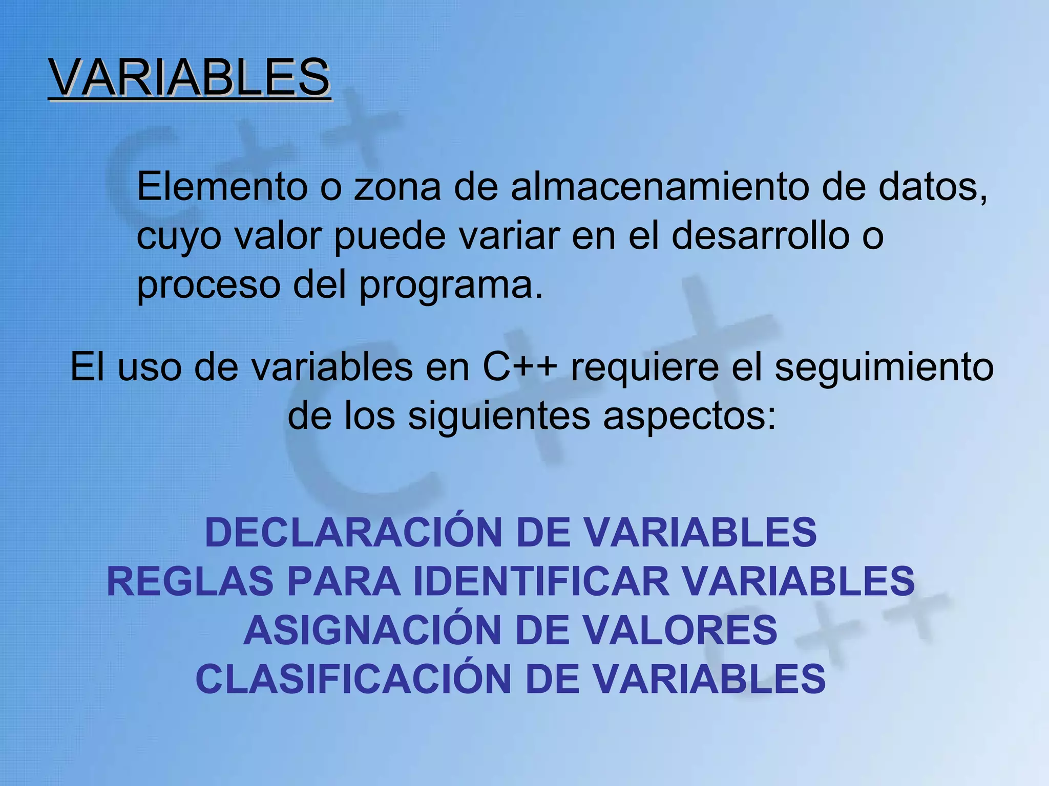Variables y Constantes en C++ | PPT