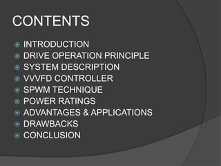 Variable voltage variable frequency drive | PPTX