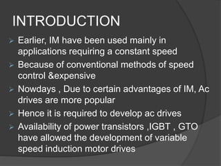 Variable voltage variable frequency drive | PPTX