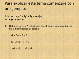 Variacion De Parametros