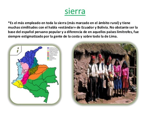 Variaciones Dialectales De La Costa Sierra Y
