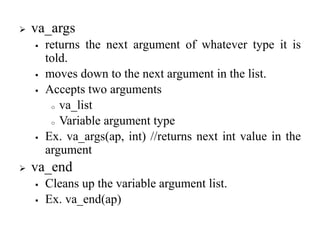Variadic functions | PPTX