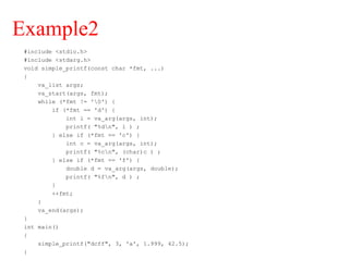 Variadic functions | PPT
