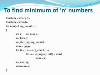 Variadic functions | PPTX