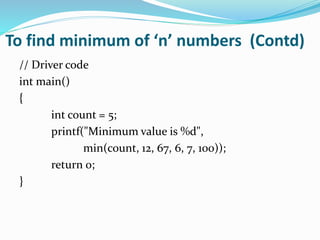 Variadic functions | PPTX