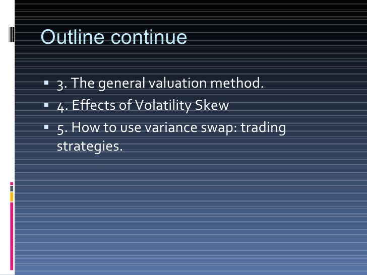 Variance swap trading strategies