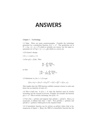 Varian, microeconomic analysis, solution book | PDF