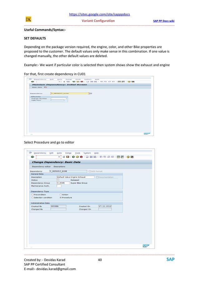 Variant Configurition in SAP Beginners Guide www.sapdocs.info