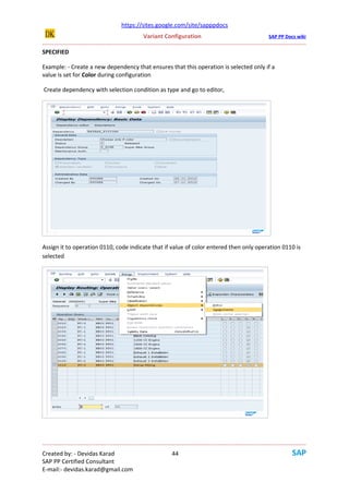 Variant Configurition in SAP: Beginners Guide | www.sapdocs.info