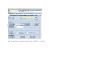 Variant configuration for a bom | DOC