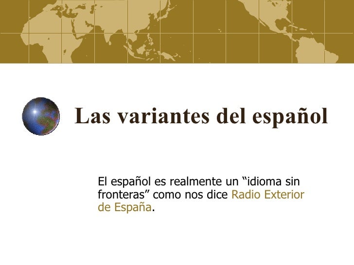 Variantes del Espanol